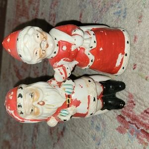 Vintage Mr. And Mrs. Claus salt and pepper shakers
